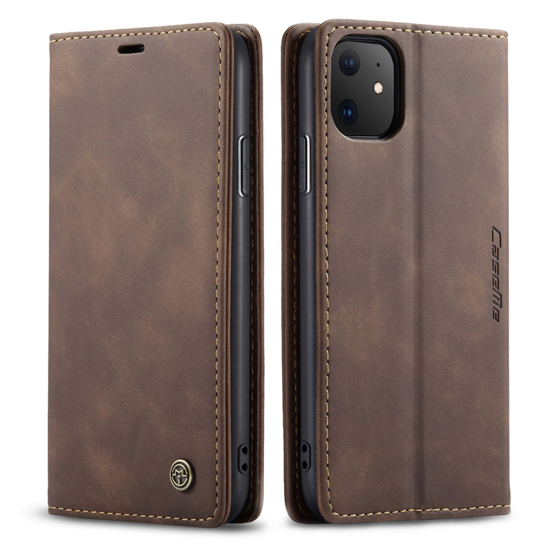 Leather Case Book Apple Iphone 7 Plus Dark Brown Action