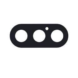 IPhone XS max - Hátlapi kameraüveg fekete - Hátsó kameraüveg fekete
