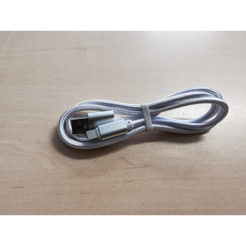 1 m-es USB-C kábel fonott fehér