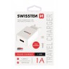 Swissten SMART IC újratölthető adapter, CE 1x USB 1 A POWER fehér+USB / Lightning adatkábel